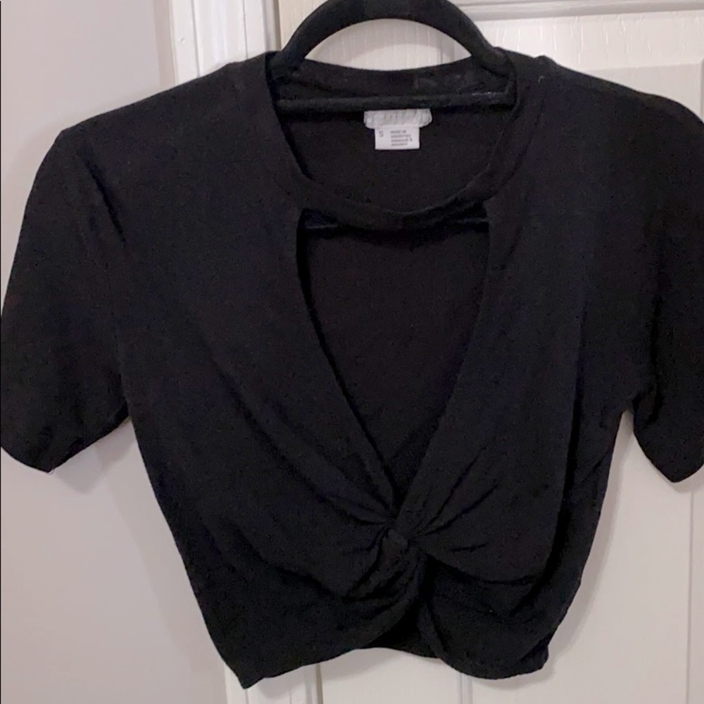 Black crop top. Worn once